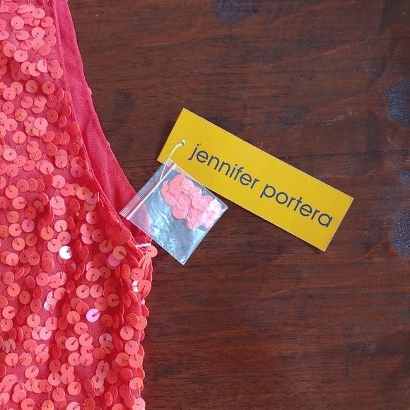 Jennifer Portera one sholder top orange evening - Picture 2 of 4